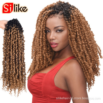 pre stretched braiding Ombre Braids Crochet Hair Pre-looped synthetic braids hair Passion Twist Hair12" 18inch  extension